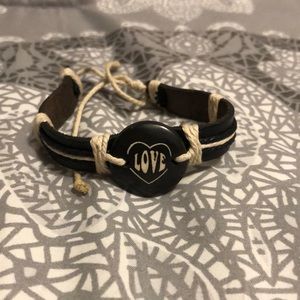 Love leather bracelet